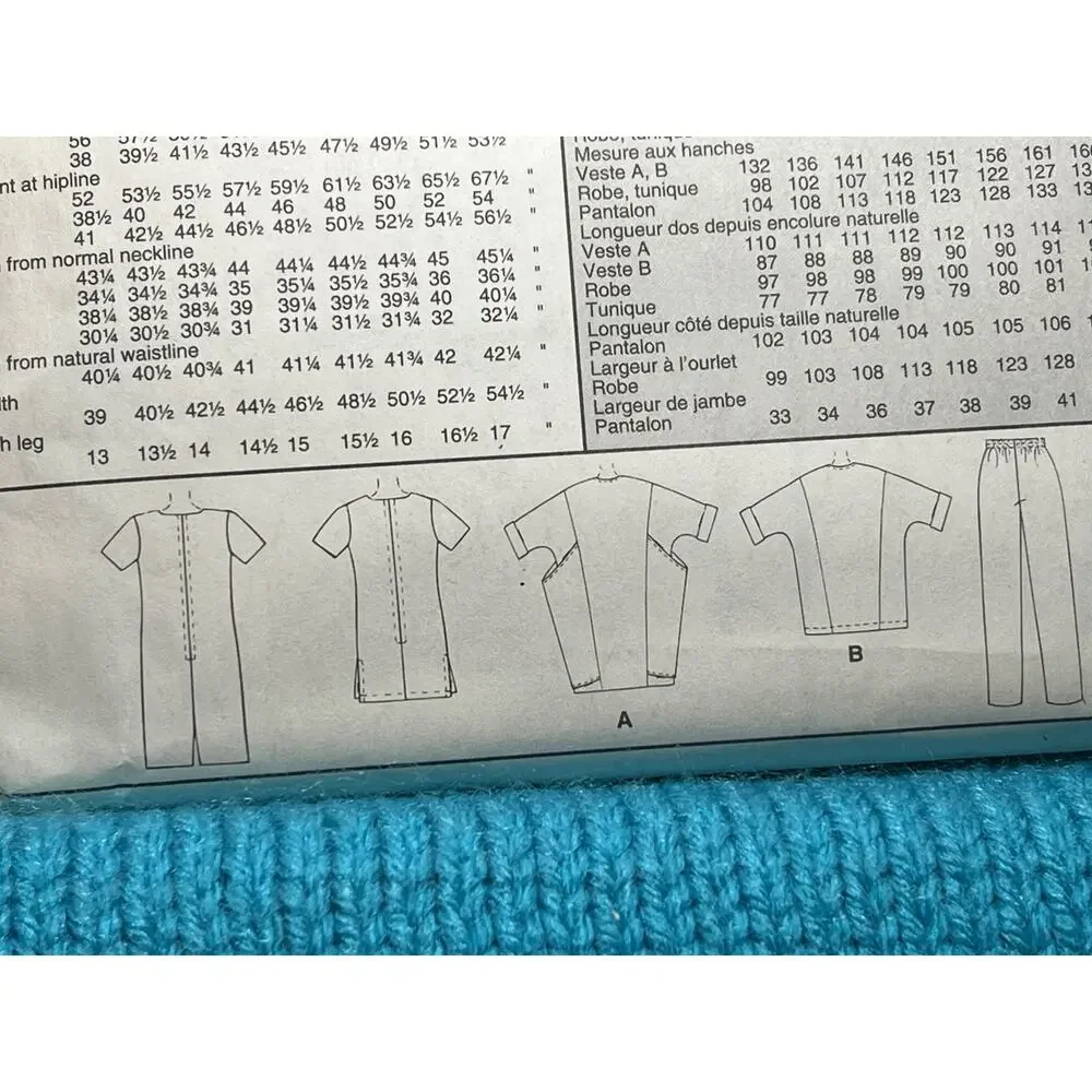 McCalls 8568 Sewing pattern dress jacket top pants size 14 16 18
